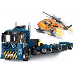 Winner 5024 non  TRAILER TRAILER TRỰC THĂNG bộ đồ chơi xếp lắp ráp ghép mô hình Rock City Thành Phố Đá 320 khối