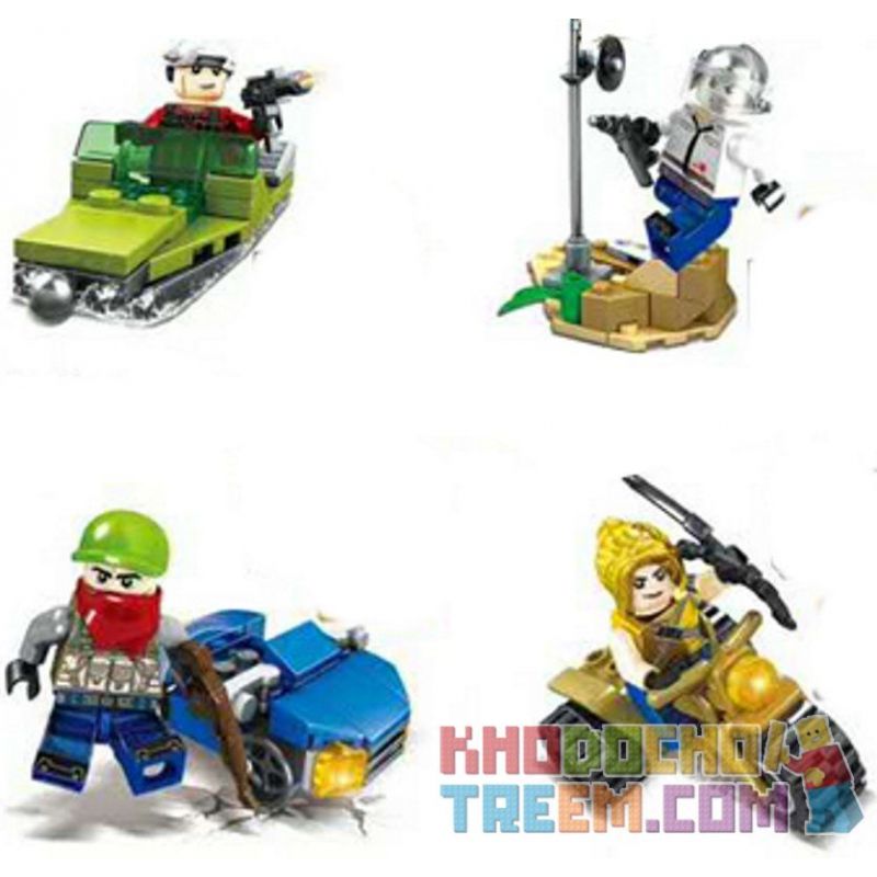 SHENG YUAN SY 1087 non  8 XE CẤU HÌNH NHỎ bộ đồ chơi xếp lắp ráp ghép mô hình Collectable Minifigures Búp Bê Sưu Tầm 318 khối