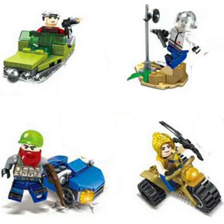 SHENG YUAN SY 1087 non  8 XE CẤU HÌNH NHỎ bộ đồ chơi xếp lắp ráp ghép mô hình Collectable Minifigures Búp Bê Sưu Tầm 318 khối