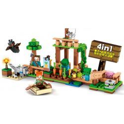 SHENG YUAN SY SY6197A 6197A SY6197B 6197B SY6197C 6197C SY6197D 6197D non  CẢNH 4 bộ đồ chơi xếp lắp ráp ghép mô hình Minecraft MY WORLD Game Xây Dựng 310 khối