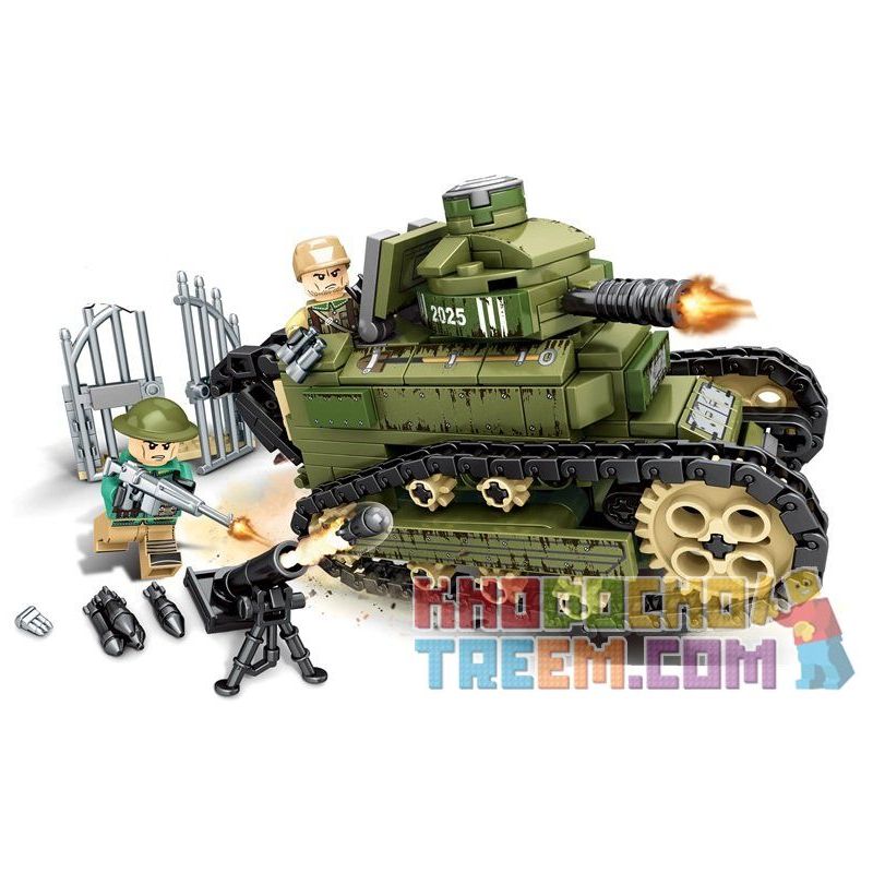 SEMBO 101269 non  XE TĂNG CHIẾN ĐẤU bộ đồ chơi xếp lắp ráp ghép mô hình Empires Of Steel Đế Chế Thép 368 khối