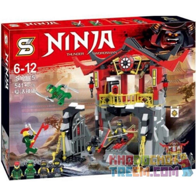 SHENG YUAN SY SY975 non  ĐỀN THỜ PHỤC SINH CỦA QUỶ bộ đồ chơi xếp lắp ráp ghép mô hình The  Ninjago Movie NINJA THUNDER SWORDSMAN Ninja Lốc Xoáy 541 khối