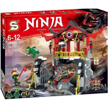 SHENG YUAN SY SY975 non  ĐỀN THỜ PHỤC SINH CỦA QUỶ bộ đồ chơi xếp lắp ráp ghép mô hình The  Ninjago Movie NINJA THUNDER SWORDSMAN Ninja Lốc Xoáy 541 khối