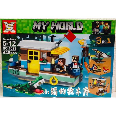 NOT  RIVERSIDE HOUSEBOAT 31093 JISI 3142 SX 1029 XINH 5507 xếp lắp ráp ghép mô hình 3 TRONG 1 NHÀ THUYỀN VEN SÔNG Creator Sáng Tạo 396 khối