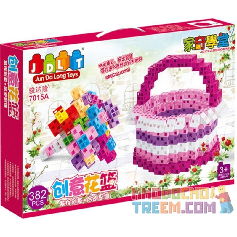 JUN DA LONG TOYS JDLT 7015A Xếp hình kiểu    Romantic Flower Basket Giỏ Hoa Lãng Mạn 382 khối