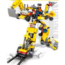  Xếp hình kiểu City Engineering Cool Robots 8 Combinations Forklifts, Shovel Trucks, Road Rollers, Construction Loaders, Constru