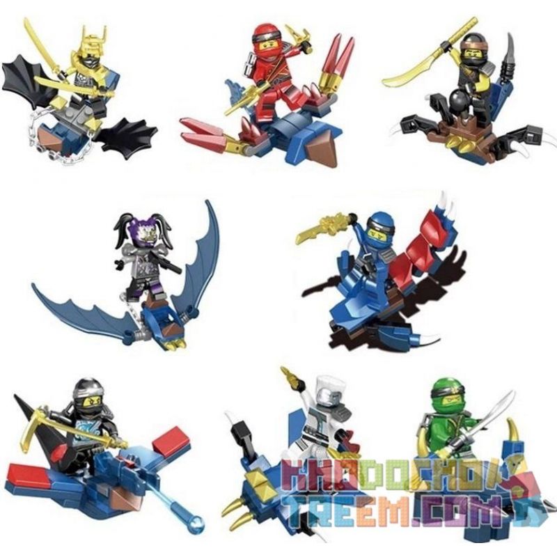 SHENG YUAN SY 1056 non  RỒNG BAY 8 KẾT HỢP bộ đồ chơi xếp lắp ráp ghép mô hình The  Ninjago Movie NINJA THUNDER SWORDSMAN Ninja Lốc Xoáy 330 khối