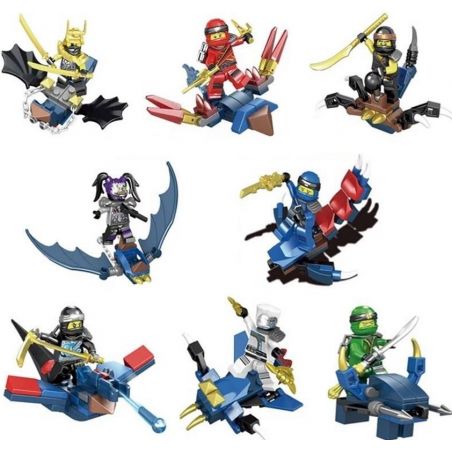 SHENG YUAN SY 1056 non  RỒNG BAY 8 KẾT HỢP bộ đồ chơi xếp lắp ráp ghép mô hình The  Ninjago Movie NINJA THUNDER SWORDSMAN Ninja Lốc Xoáy 330 khối