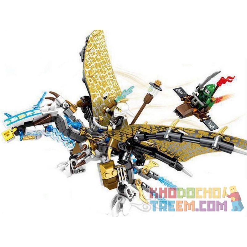LEPIN 39011 SHENG YUAN SY SY811 S8201 8201 12502 non  RỒNG BÓNG ĐEN bộ đồ chơi xếp lắp ráp ghép mô hình The  Ninjago Movie ZANE GOLDEN DRAGON Ninja Lốc Xoáy 306 khối