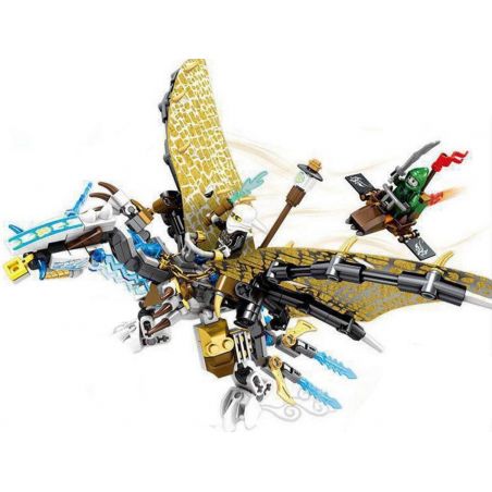 LEPIN 39011 SHENG YUAN SY SY811 S8201 8201 12502 non  RỒNG BÓNG ĐEN bộ đồ chơi xếp lắp ráp ghép mô hình The  Ninjago Movie ZANE GOLDEN DRAGON Ninja Lốc Xoáy 306 khối
