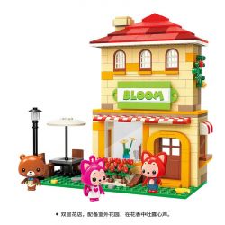 Enlighten 3902 Qman 3902 non  CỬA HÀNG HOA HỒNG CỦA BÁC GẤU bộ đồ chơi xếp lắp ráp ghép mô hình Ali's Small Dreamy Town BLOOM Thị Trấn Nhỏ Mộng Mơ Của Ali 306 khối
