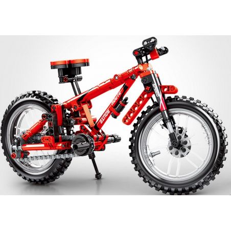 SEMBO 703302 non  XE ĐẠP LEO NÚI MÀU ĐỎ bộ đồ chơi xếp lắp ráp ghép mô hình  Kỹ Thuật Công Nghệ Cao Mô Hình Phương Tiện 306 khối