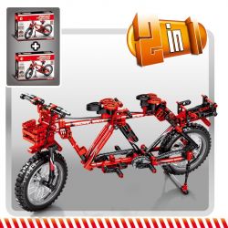 SEMBO 703302 non  XE ĐẠP LEO NÚI MÀU ĐỎ bộ đồ chơi xếp lắp ráp ghép mô hình  Kỹ Thuật Công Nghệ Cao Mô Hình Phương Tiện 306 khối