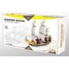 YZ DIAMOND 66501 Xếp hình kiểu Nanoblock ARCHITECTURE Corsair Series - Sailing Dòng Corsair - Đi Thuyền Buồm 3000 khối