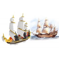 YZ DIAMOND 66501 Xếp hình kiểu Nanoblock ARCHITECTURE Corsair Series - Sailing Dòng Corsair - Đi Thuyền Buồm 3000 khối