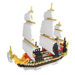 YZ DIAMOND 66501 Xếp hình kiểu Nanoblock ARCHITECTURE Corsair Series - Sailing Dòng Corsair - Đi Thuyền Buồm 3000 khối