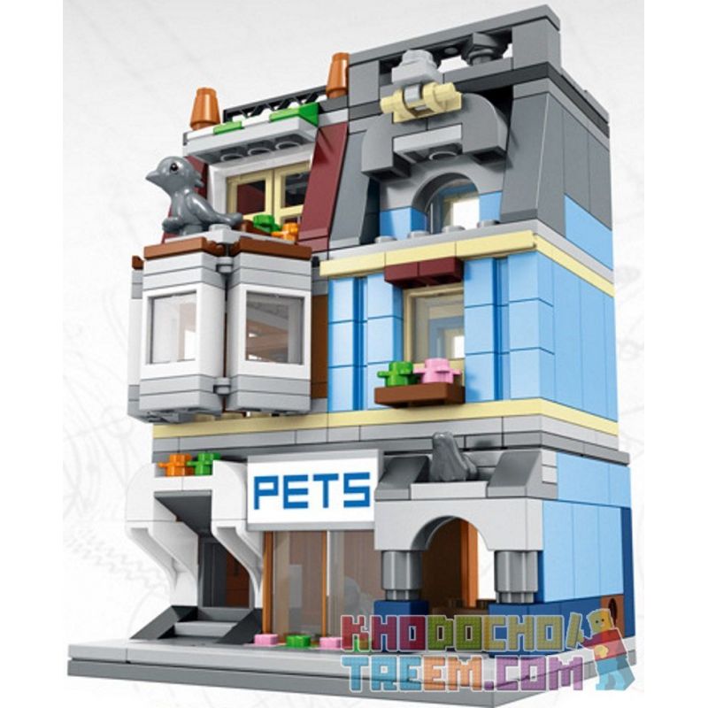 SEMBO WEKKI VIGGI SD6301 6301 non  CỬA HÀNG THÚ CƯNG bộ đồ chơi xếp lắp ráp ghép mô hình Modular Buildings SEMBO BLOCK Mô Hình Nhà Cửa 305 khối