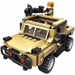 PanlosBrick 635008 Panlos Brick 635008 non  XE BÁN TẢI CÓ VŨ TRANG bộ đồ chơi xếp lắp ráp ghép mô hình Gun Strike GUNSTRIKE Đấu Súng 304 khối