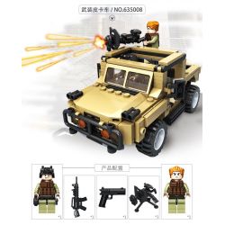 PanlosBrick 635008 Panlos Brick 635008 non  XE BÁN TẢI CÓ VŨ TRANG bộ đồ chơi xếp lắp ráp ghép mô hình Gun Strike GUNSTRIKE Đấu Súng 304 khối
