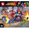 SHENG YUAN SY SY516A 516A SY516B 516B 516 SY516 non  IRON MAN FIGHTER CAPTAIN AMERICA ROBOT KẾT HỢP bộ đồ chơi xếp lắp ráp ghép mô hình Super Heroes IRONMAN ROBOT、CAPTAIN AMERICA Siêu Nhân Anh Hùng 304 khối