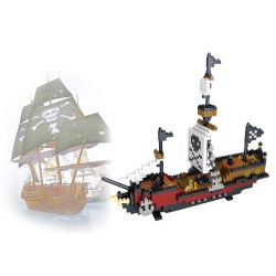 YZ DIAMOND 66505 Xếp hình kiểu Nanoblock ARCHITECTURE Pirate Ship Tàu Cướp Biển 780 khối