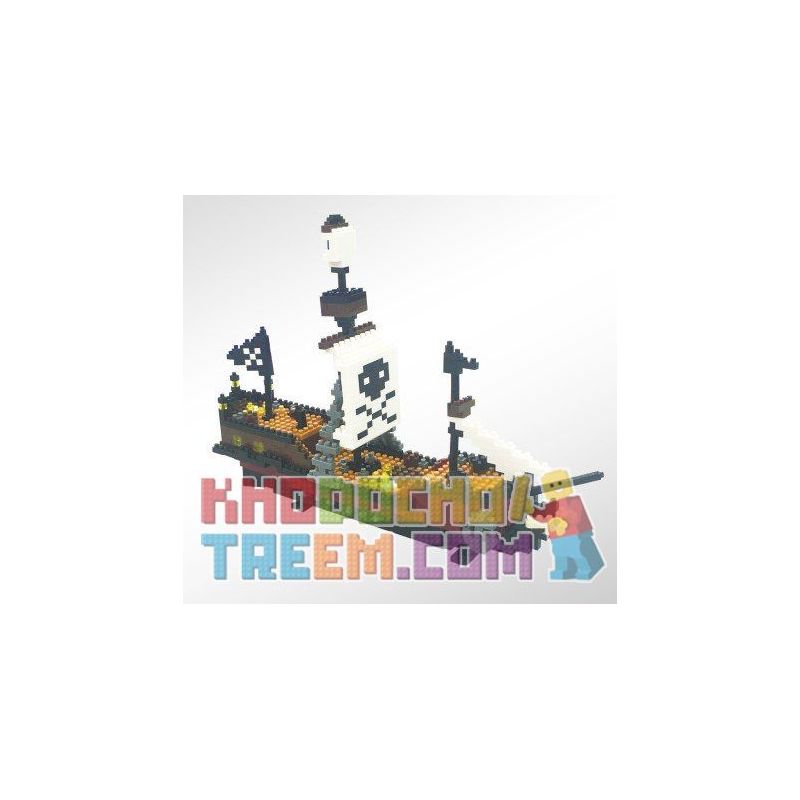 YZ DIAMOND 66505 Xếp hình kiểu Nanoblock ARCHITECTURE Pirate Ship Tàu Cướp Biển 780 khối