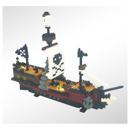 YZ DIAMOND 66505 Xếp hình kiểu Nanoblock ARCHITECTURE Pirate Ship Tàu Cướp Biển 780 khối