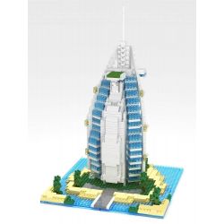 YZ DIAMOND 052 Xếp hình kiểu Nanoblock ARCHITECTURE Burj Al Arab Jumeirah Burj Al Arab Jumeirah 1095 khối