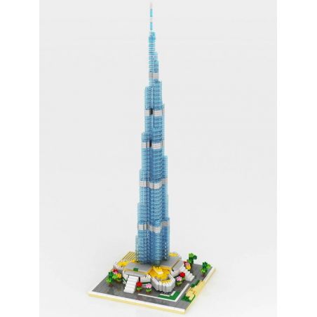 YZ DIAMOND 053 Xếp hình kiểu Nanoblock ARCHITECTURE Burj Khalifa Tower Dubai Tháp Burj Khalifa Dubai 1681 khối