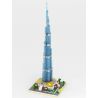 YZ DIAMOND 053 Xếp hình kiểu Nanoblock ARCHITECTURE Burj Khalifa Tower Dubai Tháp Burj Khalifa Dubai 1681 khối