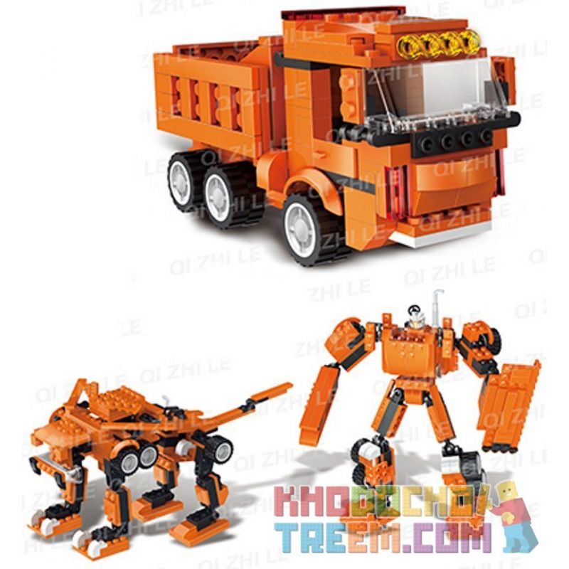 QIZHILE 3010 Xếp hình kiểu  CLASSIC Creator 3 In 1 Dump Truck, Robot Nhà Sáng Tạo 3 Trong 1 Xe Ben, Robot 300 khối