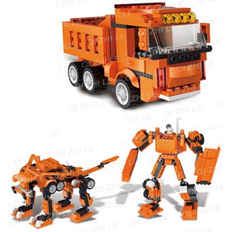 QIZHILE 3010 Xếp hình kiểu  CLASSIC Creator 3 In 1 Dump Truck, Robot Nhà Sáng Tạo 3 Trong 1 Xe Ben, Robot 300 khối