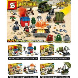 SHENG YUAN SY SY1344 1344 SY1344A 1344A SY1344B 1344B SY1344C 1344C SY1344D 1344D non  NƯỚNG GÀ TRÊN CHIẾN TRƯỜNG bộ đồ chơi xếp lắp ráp ghép mô hình Game For Peace Chiến Đấu Cho Hòa Bình