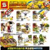 SHENG YUAN SY 1246 non  8 CẢNH NHỎ bộ đồ chơi xếp lắp ráp ghép mô hình Collectable Minifigures Búp Bê Sưu Tầm 236 khối