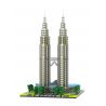 YZ DIAMOND 057 Xếp hình kiểu Nanoblock ARCHITECTURE Kuala Lampur Petronas Tower Tháp đôi Kuala Lampur 2351 khối