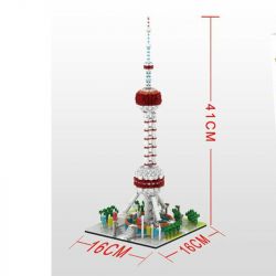 YZ DIAMOND 063 Xếp hình kiểu Nanoblock ARCHITECTURE Oriental Pearl Tower Tháp Hòn Ngọc Phương Đông 1412 khối điều khiển từ xa bằng điện thoại
