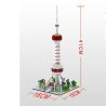 YZ DIAMOND 063 Xếp hình kiểu Nanoblock ARCHITECTURE Oriental Pearl Tower Tháp Hòn Ngọc Phương Đông 1412 khối điều khiển từ xa bằng điện thoại