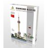 YZ DIAMOND 063 Xếp hình kiểu Nanoblock ARCHITECTURE Oriental Pearl Tower Tháp Hòn Ngọc Phương Đông 1412 khối điều khiển từ xa bằng điện thoại