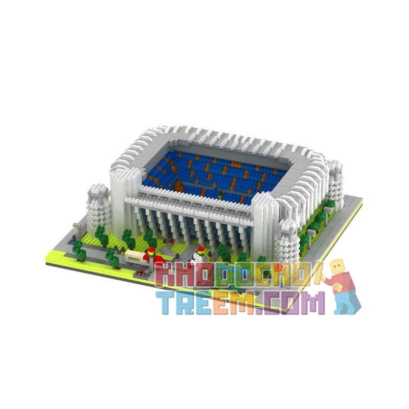 YZ DIAMOND 064 Xếp hình kiểu Nanoblock ARCHITECTURE Bernabeu Footbal Stadium Sân Vận động Bóng đá Bernabeu 4575 khối điều khiển từ xa bằng điện thoại