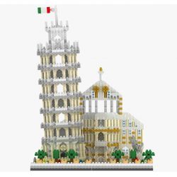YZ DIAMOND 066 Xếp hình kiểu Nanoblock ARCHITECTURE Leaning Tower Of Pisa Tháp Nghiêng Pisa 1944 khối điều khiển từ xa bằng điện thoại