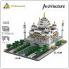 YZ DIAMOND 068 Xếp hình kiểu Nanoblock ARCHITECTURE Taj Mahal Taj Mahal 2159 khối