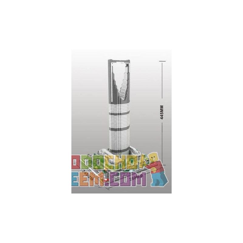 YZ DIAMOND 070 Xếp hình kiểu Nanoblock ARCHITECTURE Kingdom Tower Tháp Vương Quốc 4692 khối