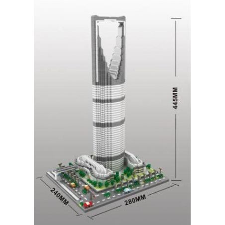 YZ DIAMOND 070 Xếp hình kiểu Nanoblock ARCHITECTURE Kingdom Tower Tháp Vương Quốc 4692 khối