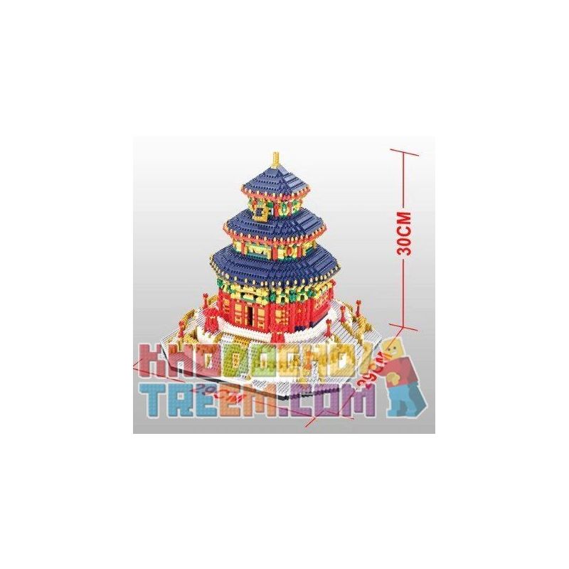 YZ DIAMOND 66525 Xếp hình kiểu Nanoblock ARCHITECTURE The Temple Of Heaven Ngôi đền Của Thiên đường 7880 khối