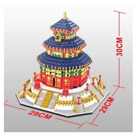 YZ DIAMOND 66525 Xếp hình kiểu Nanoblock ARCHITECTURE The Temple Of Heaven Ngôi đền Của Thiên đường 7880 khối