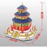 YZ DIAMOND 66525 Xếp hình kiểu Nanoblock ARCHITECTURE The Temple Of Heaven Ngôi đền Của Thiên đường 7880 khối