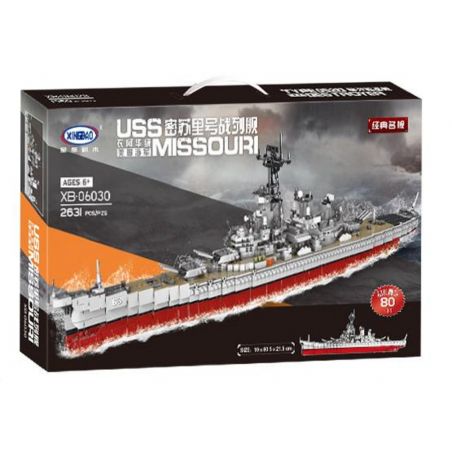 XINGBAO XB-06030 06030 XB06030 non  TÀU CHIẾN bộ đồ chơi xếp lắp ráp ghép mô hình Military Army WARSHIP USS MISSOURI Quân Sự Bộ Đội 2631 khối