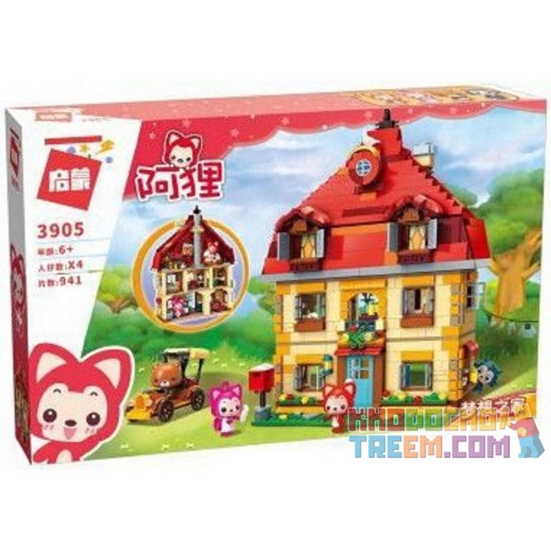 Enlighten 3905 Qman 3905 non  NGÔI NHÀ CỦA NHỮNG CHÚ GẤU TRÚC bộ đồ chơi xếp lắp ráp ghép mô hình Ali's Small Dreamy Town Thị Trấn Nhỏ Mộng Mơ Của Ali 941 khối