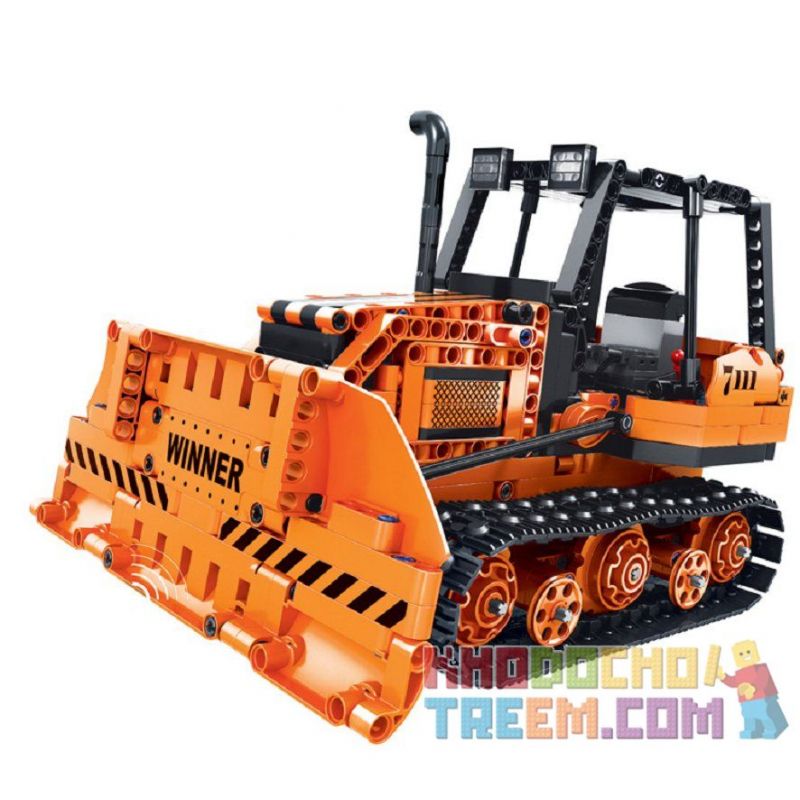 Winner 7111 non  MÁY ỦI BÁNH XÍCH ĐIỀU KHIỂN TỪ XA bộ đồ chơi xếp lắp ráp ghép mô hình  SPLICING RC ENGINEERING BULLDOZER Kỹ Thuật Công Nghệ Cao Mô Hình Phương Tiện 775 khối