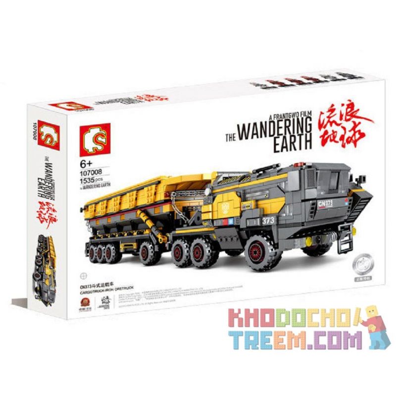 SEMBO 107008 non  XE TẢI KHAI THÁC QUẶNG bộ đồ chơi xếp lắp ráp ghép mô hình The Wandering Earth CARGOTRUCK-IRON ORETRUCK Lưu Lạc Địa Cầu 1535 khối